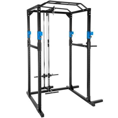 Cage de Musculation, Rack de Musculation, Station de Fitness - noir/bleu