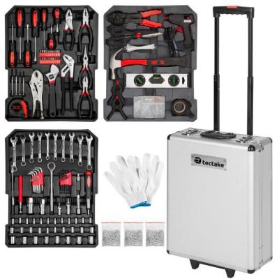 TECTAKE Caisse &agrave; Outils 577 Pi&egrave;ces en Aluminium 37 cm x 16 cm x 98 cm