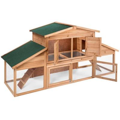 Cage XXL pour petits animaux &agrave; deux niveaux avec zone de repos 226x77x95,5cm