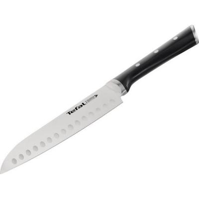 Tefal Ice Force - Couteau santoku - 20 cm - noir