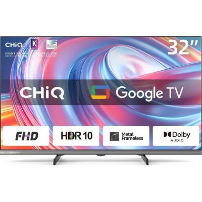 T&eacute;l&eacute;vision LED 32 - CHIQ - L32FM9V - FHD - Google TV - Noir