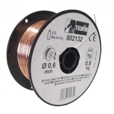 Telwin Bobine Fil Acier D. 0,6 mm 0,8 Kg pour Soudage