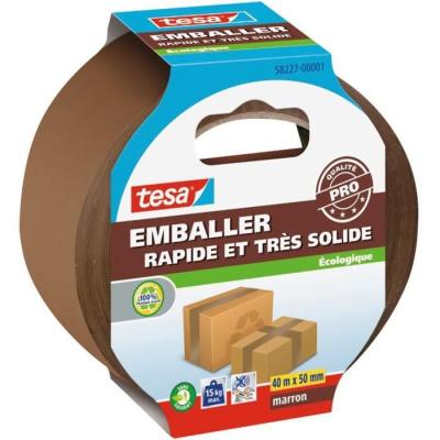 Tesa Premium Ecologo Emballer Fermer Carton Brun, 40m x 50mm