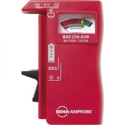 Testeurs de batteries Analogique BAT-250-EUR Accus ronds, piles 9 V