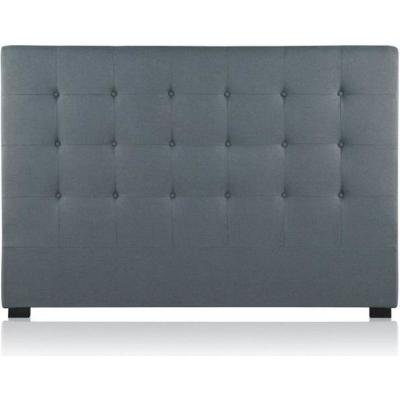 INTENSE DECO T&ecirc;te de lit capitonn&eacute;e Premium Tissu 160cm Gris