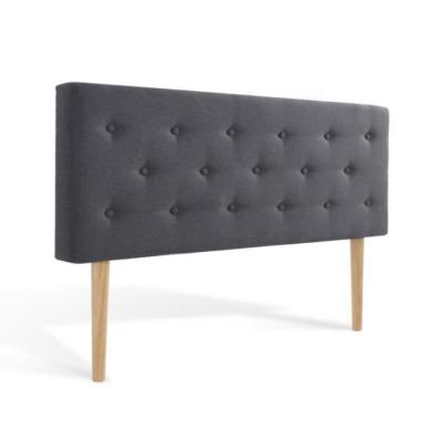 INTENSE DECO T&ecirc;te de lit capitonn&eacute;e Th&eacute;a 160cm Tissu Gris fonc&eacute;