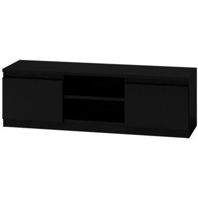 Hucoco Meuble TV moderne pour salon 120 cm - Noir
