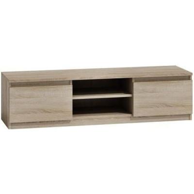 Hucoco - Meuble tv moderne pour salon 140 cm - Beige