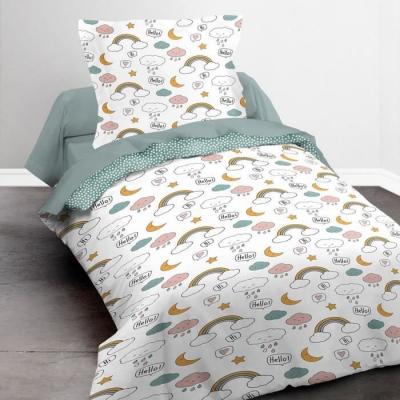 Parure housse de couette enfant polyester RAINBOW