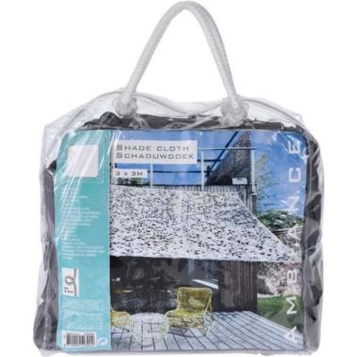 Werkapro - Toile d'ombrage ajour&eacute;e grise 120 g/m2 3 x 3m