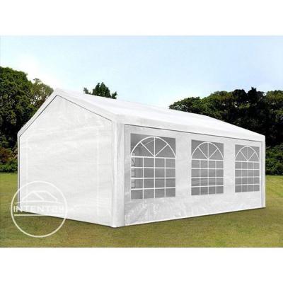 TOOLPORT tente de r&eacute;ception 4x6 m tonnelle barnum PE env. 180g/m&sup2; blanc imperm&eacute;able 4x6m