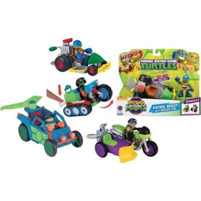 Half-Shell Heroes Teenage Mutant Ninja Turtles Patrol Buggy avec Racer LED - Playmates Toys 