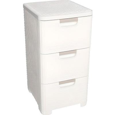 Curver 206314 Tour de Rangement Style Aspect Rotin Polypropyl&egrave;ne 3 x 14 L