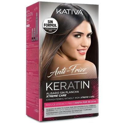 Kativa Kit Anti Frizz Xtreme Care Lissage sans Fer 3 Pi&egrave;ces 150 ml +