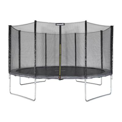 Trampoline Rond &Oslash; 430 Cm Gris Avec Son Filet De Protection - V&eacute;nus - Trampoline De Jardin 430 Cm 4m