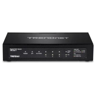 Trendnet 6 Port Gigabit Power Over Ethernet+ Switch Noir