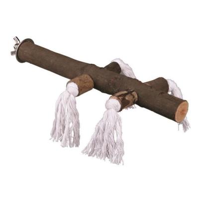 TRIXIE Perchoir Naturel avec Corde pour Oiseaux 25 cm x 2.5 cm 1 Unit&eacute;