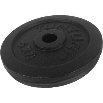 Disque de musculation TUNTURI - 5kg - fonte - noir