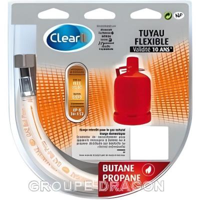 tuyau gaz butane-propane 2,00m (validit&eacute; 10 ans) pour table de cuisson 