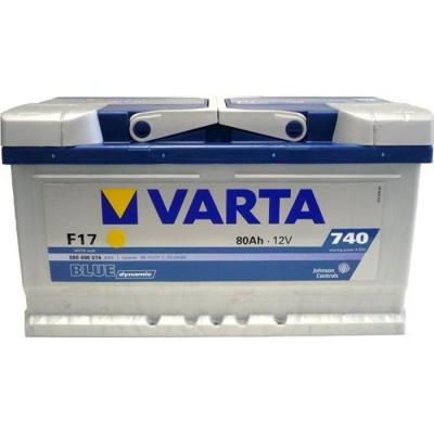 Varta Batterie de voiture F17 Blue Dynamic, 58380, 12V, 80 Ah, 740 A.