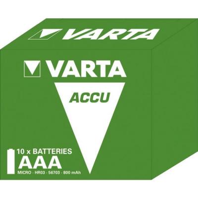 VARTA Pack de 10 batteries rechargeables Accus AAA 800 mAh 1.2V Ni-Mh