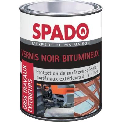 Vernis bitumineux noir travaux ext&eacute;rieurs Spado 1L