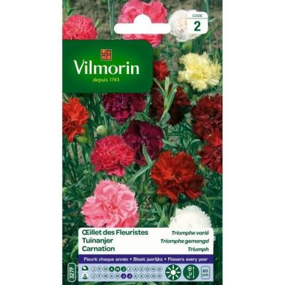 Vilmorin - Sachet graines Oeillet des fleuristes Triomphe Vari&eacute;