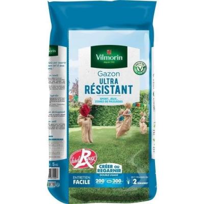 Vilmorin semences de gazon ultra-r&eacute;sistant label rouge - 5 kg