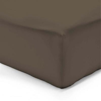 Vision - Drap housse Chocolat - 160x200cm - 100% coton