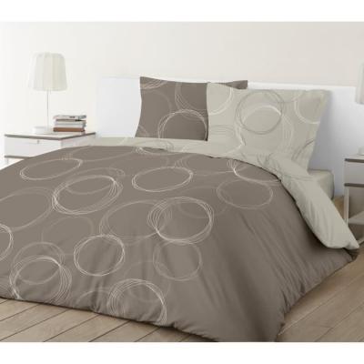 Vision - Lenny - Parure Housse De Couette R&eacute;versible Avec 1 Taie 65x65cm - 100% Coton