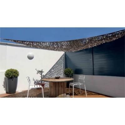 Voile d'ombrage camouflage - 360 x 360 cm - Polyester - Solys - Taupe