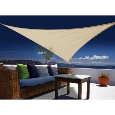 Voile d'ombrage triangulaire 3,60 x 3,60 x 3,60 m - Austral - Sable -