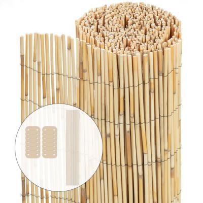 VOUNOT Canisse en roseau naturel Brise vue avec attaches de fixation 90x600cm 