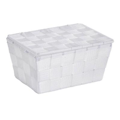 Panier de rangement adria avec couvercle blanc