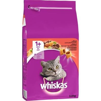 Whiskas - Croquettes +1 au B&oelig;uf pour Chat - 3,8Kg