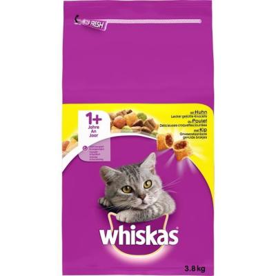 Whiskas Adult 1+ au poulet pour chat 4 x 3,8 kg