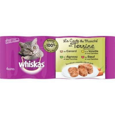 La Carte du March&eacute; en terrine 400g 4 boites pour chat WHISKAS