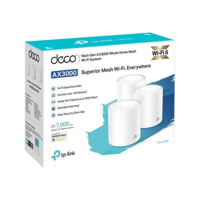 Deco x60 ax3000 wifi 6 2402mbps 2 ports wan gigabit ethernet rj45 ipv6 blanc