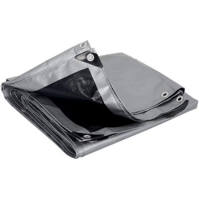 B&acirc;che de Protection PE pour Piscine WOLTU - 4x5m - 280g/m&sup2; - Gris+Noir