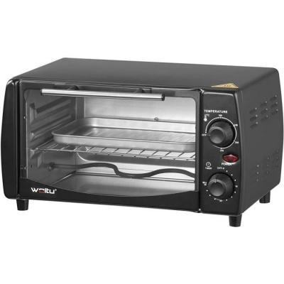 Mini four &eacute;lectrique 10l.petit four &agrave; pizza avec 4 modes de cuisson.minuterie 0-60 min.650w.noir 