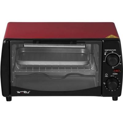 Mini Four &eacute;lectrique WOLTU - 10L - 650W - Rouge - Multifonctionnel 