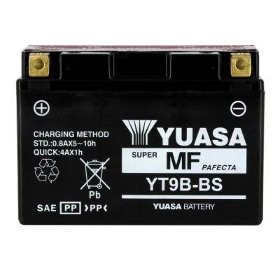 Batterie moto Yuasa YT9B-4 / YT9B-BS &eacute;tanche 12V / 8Ah