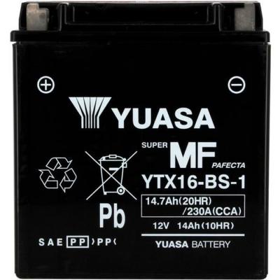 Batterie YUASA YTX16-BS-1 sans entretien livr&eacute;e avec pack acide