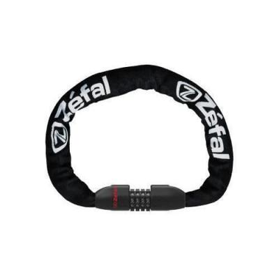 Antivol velo chaine a combinaison zefal m12 code diam 8mm l0 80m noir