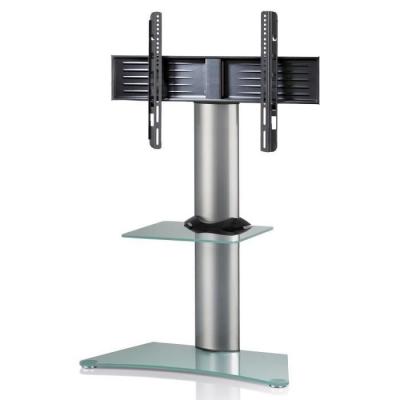 VCM Support TV, Stand Zental Verre Mat avec &Eacute;tag&egrave;re Verre givr&eacute;