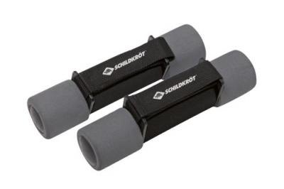 Schildkr&ouml;t Fitness, lot de 2 halt&egrave;res avec poign&eacute;es r&eacute;glables, 1kg, noir, 960009