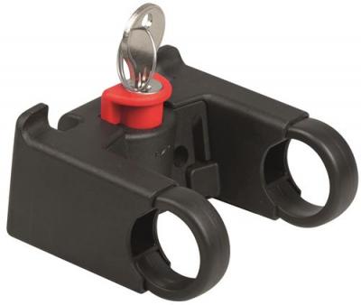 Fixation cintre avec serrure et colliers 26 et 31,8 mm KlickFix Noir