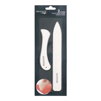 DRAEGER PARIS 1886 Toga OU31 Set de 2 Plioirs Plastique Blanc 9 x 26 x 0,5 cm