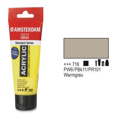 Amsterdam acrylique couleur 120ml tube gris chaud talens 21164718