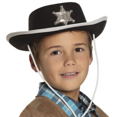 Boland chapeau pour enfants Sheriff gar&ccedil;ons taille unique noir